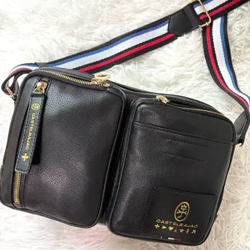 컨디션 최상 까스텔바작 숄더백 로렌 트리코 블랙