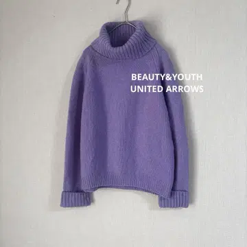 BEAUTY&YOUTH UNITED ARROWS 터틀넥 니트 보라색