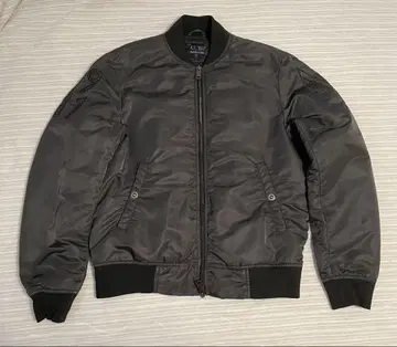 새상품급 ARMANI JEANS 나일론 블루종 백 로고 자수