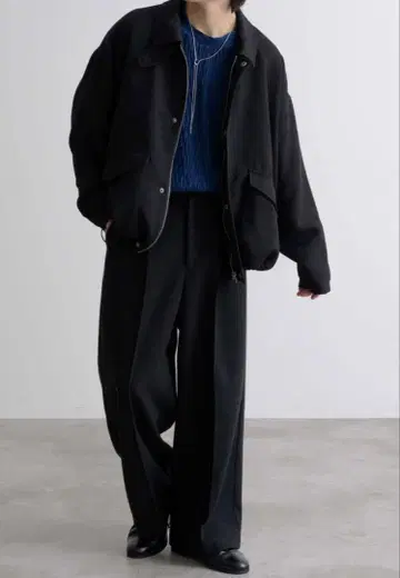 2WAY 트위드라이크 블루종