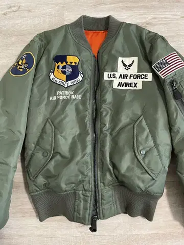 AVIREX U.S. MA-1 자켓 리버서블 자수 와펜
