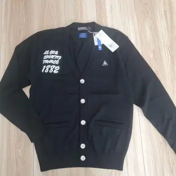[택 포함 새상품] le coq sportif 골프 긴팔 가디건 블랙