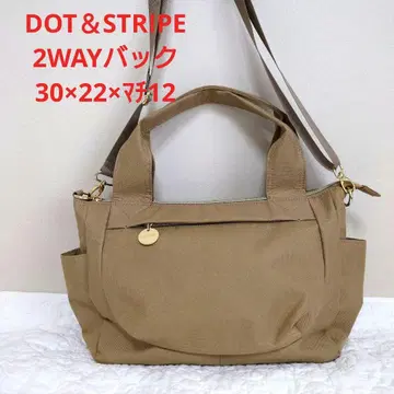 DOT & STRIPE 2WAY 숄더백 베이지