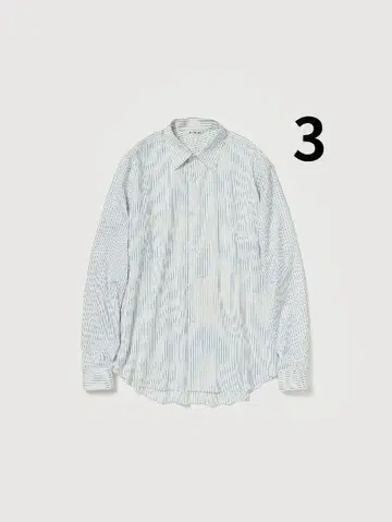 AURALEE 25AW COTTON SILK STRIPE SHIRT 3