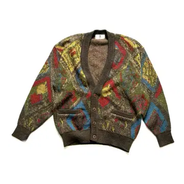 90s ungaro 니트 가디건 VTG 자카드 컬러풀
