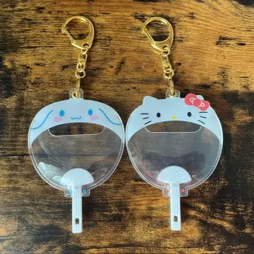 산리오 엔조이 아이돌 부채형 캔뱃지 케이스 키티 시나몬