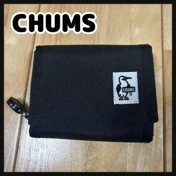CHUMS 블랙 접이식 지갑