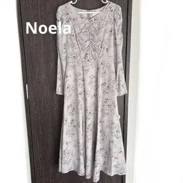 새상품급 Noela 라인 플라워 원피스 베이지 S