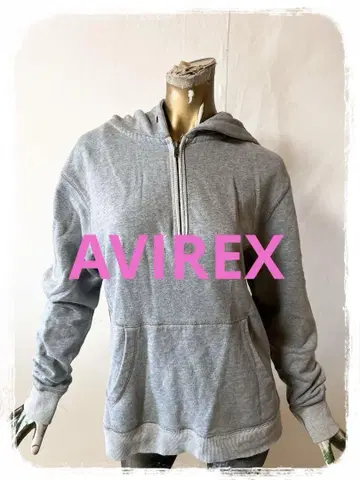 T19428 AVIREX 아비렉스 하프 지퍼 후드티 M