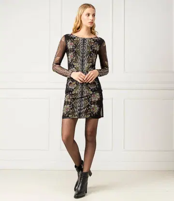 ( K09418 ) Desigual 데시구알 비침 시스루 원피스 M