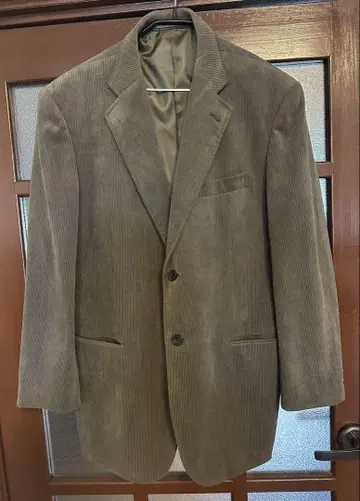 올리브 그린 코듀로이 테일러드 자켓