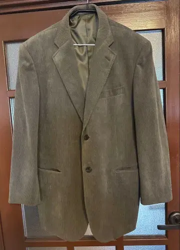 올리브 그린 코듀로이 테일러드 자켓