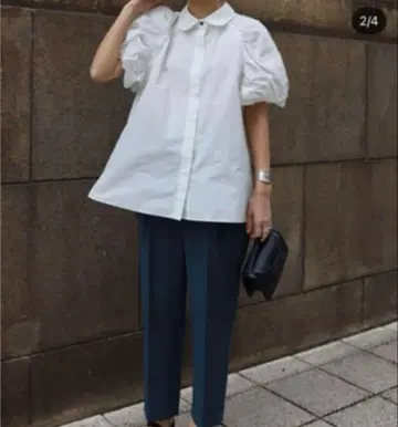 machatt 턱 슬리브 퍼프 블라우스