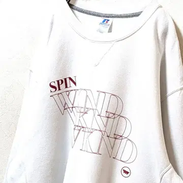 러셀 애슬레틱스 핑 WKND 맨투맨 트레이닝복 화이트 XL 구제 의류