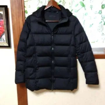 UNIQLO 후드 부착 다운 자켓 블랙