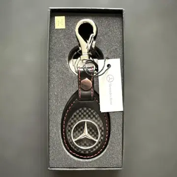 Mercedes-Benz 가죽 키링 카본 블랙 정품 미사용품