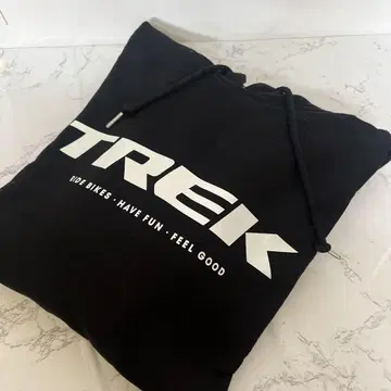 Trek 블랙 후드 부착 후드티 XL