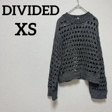 라스트 1점 DIVIDED [ XS ] 그레이 긴팔 스웨터 오픈홀 디자인