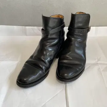 남성용 블랙 가죽 부츠 하이컷 영국제 26.5cm 상당