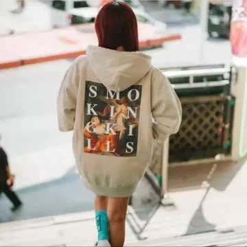 SMOKIN KILLS 풀 집업 후드티 fr2