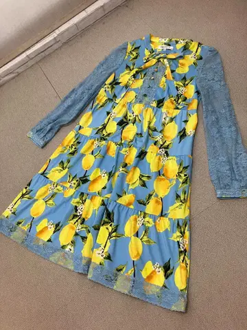 (K09415) 슈퍼 뷰티 레이스 레몬 원피스 40
