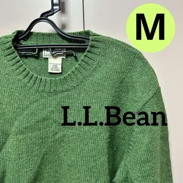 L.L.Bean 셰틀랜드 울 스웨터 그린 엘엘빈 M