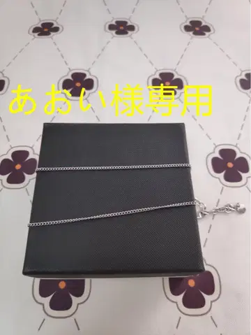 은색 목걸이 메탈 크리스탈 42cm (아오이)