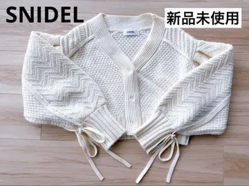 [ 미사용 새상품 ] SNIDEL 스나이델 케이블 니트 가디건 아이보리