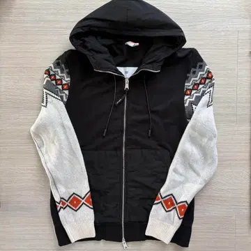 PMDS 후드 부착 후드티 기하학 패턴 M 남성용