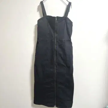 GU 지유 데님 프론트 지퍼 원피스 블랙 XL