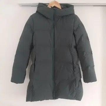 후드 부착 롱 기장 다운 자켓