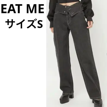 EATME 접이식 데님 팬츠 하이웨스트 데님