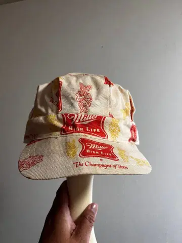 빈티지 80s miller 워크캡 기업 로고