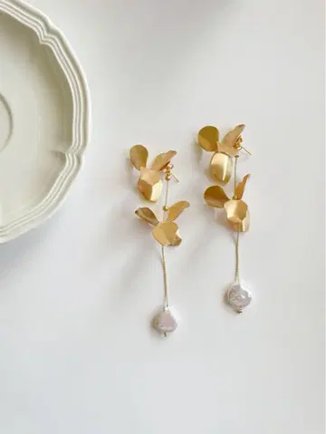 Shiro [ 2way ] Plumeria matte gold