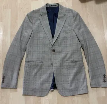 ZARA 그레이 체크 무늬 테일러드 자켓