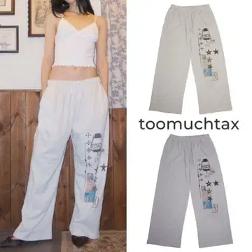 [ 택 포함 ] TOOMUCHTAX PRINTED WAFFLE PANTS