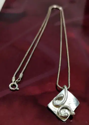 5570#1120 빈티지 SV925 스퀘어 펜던트 1006