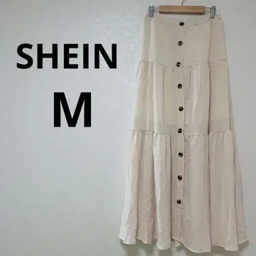 SHEIN 버튼 캉캉 스커트 [ M ] 아이보리