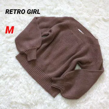 [레트로걸] 새상품급 RETRO GIRL 브라운 니트 벌룬 소매 M