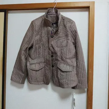 TAKEUCHI LACE 베이지 퀼팅 자켓 M 하자품