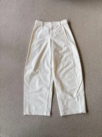UNIQLO 저지 배럴 레그 팬츠 M 화이트