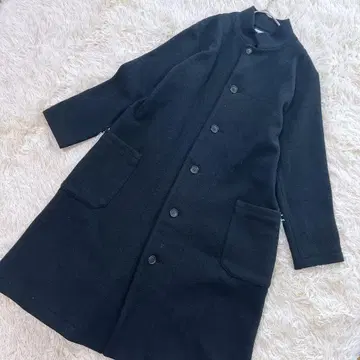 플랜테이션 체스터 코트 기장 100cm 이상 A라인 M 블랙