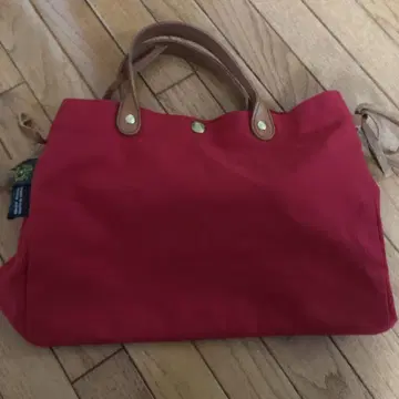 일비종떼 핸드백 토트백 빨간색 캔버스 원단