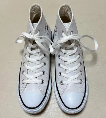 컨버스 올스타 가죽 HI 화이트 23.5cm 새상품