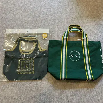 안야 힌드마치 콜라보 내셔널 린넨 토트백과 기노쿠니야 미니 에코백