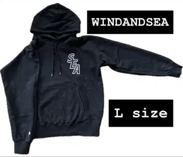 [ WINDANDSEA ] 블랙 후드티 L 사이즈