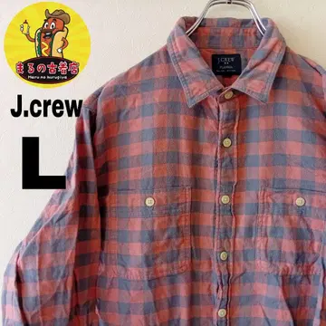 USA 구제 의류 J.crew 플란넬 셔츠 L 핑크 그레이 체크