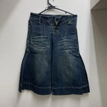259 WAVE LIST 다크 블루 가우초 팬츠 허리 64cm