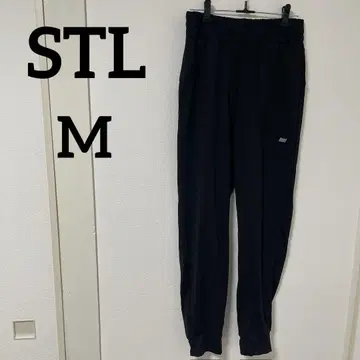STL [ M ] 블랙 조거 팬츠 캐주얼 스타일 포인트 홈웨어