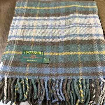 영국제 100% 울 TWEEDMILL 트위드 체크 무늬 스톨